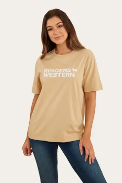 New Ringers Western Somerset Womens Loose Fit T-Shirt - Dark Sand