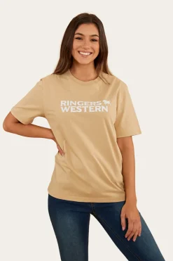 New Ringers Western Somerset Womens Loose Fit T-Shirt - Dark Sand