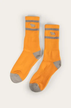 Hot Ringers Western Sorrento Socks - Neon Orange