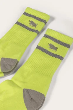 Discount Ringers Western Sorrento Socks - Neon Yellow