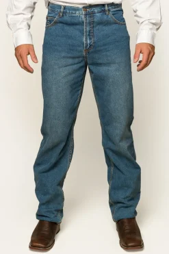 Clearance Ringers Western Station Hill Mens Relaxed Fit Jean - Mid Wash Blue