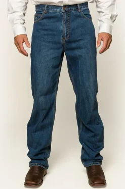 New Ringers Western Station Hill Mens Relaxed Fit Jean - Dark Wash Blue