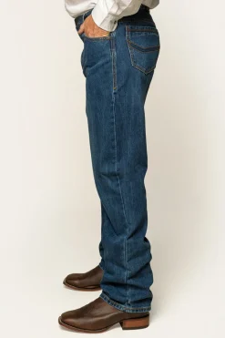 New Ringers Western Station Hill Mens Relaxed Fit Jean - Dark Wash Blue