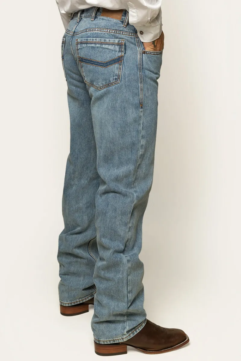 Discount Ringers Western Station Hill Mens Relaxed Fit Jean - Light Wash Blue