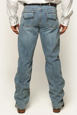 Discount Ringers Western Station Hill Mens Relaxed Fit Jean - Light Wash Blue