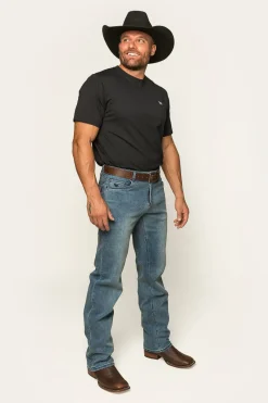 Online Ringers Western Sturt Mens Relaxed Leg Jeans - Light Blue