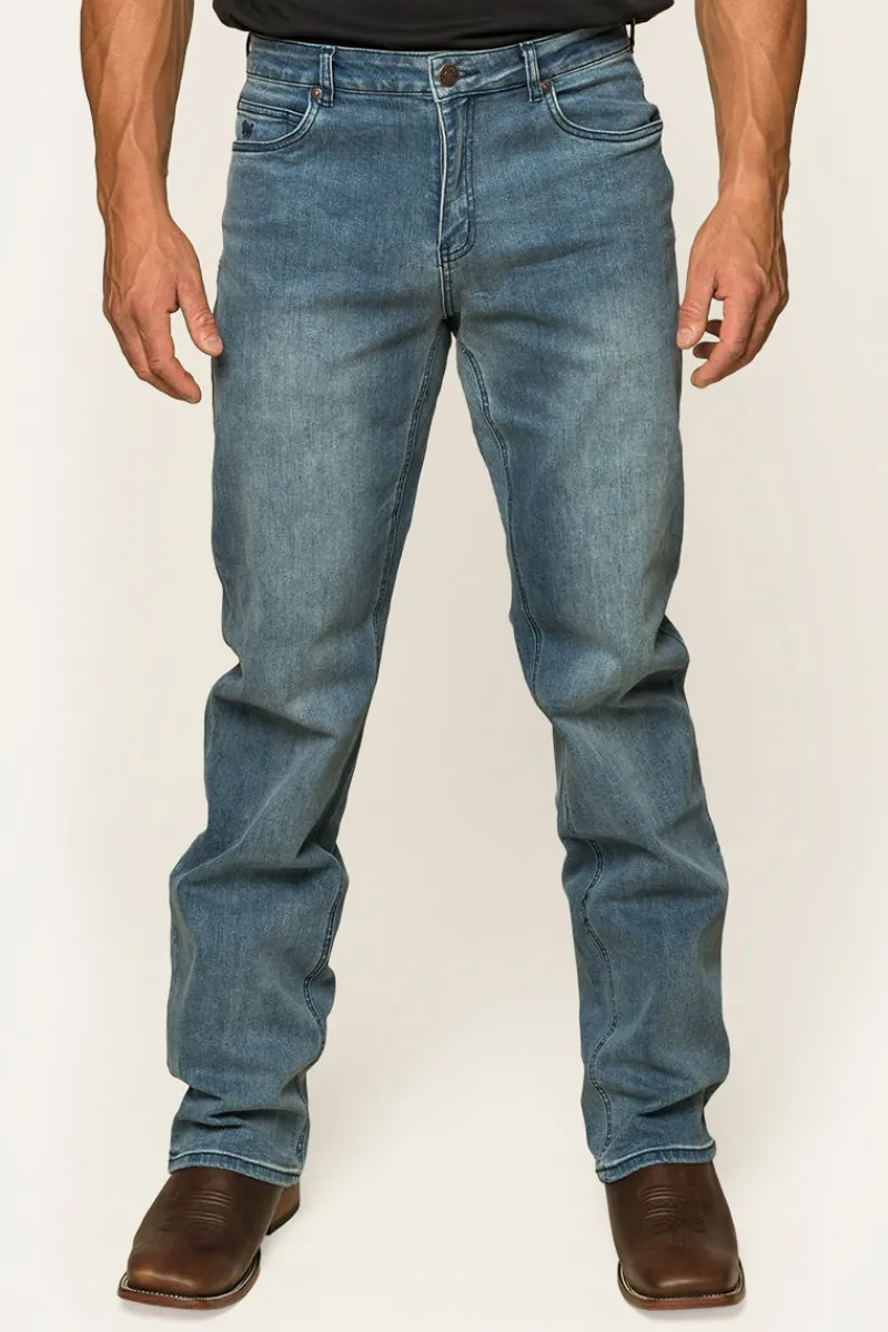 Online Ringers Western Sturt Mens Relaxed Leg Jeans - Light Blue