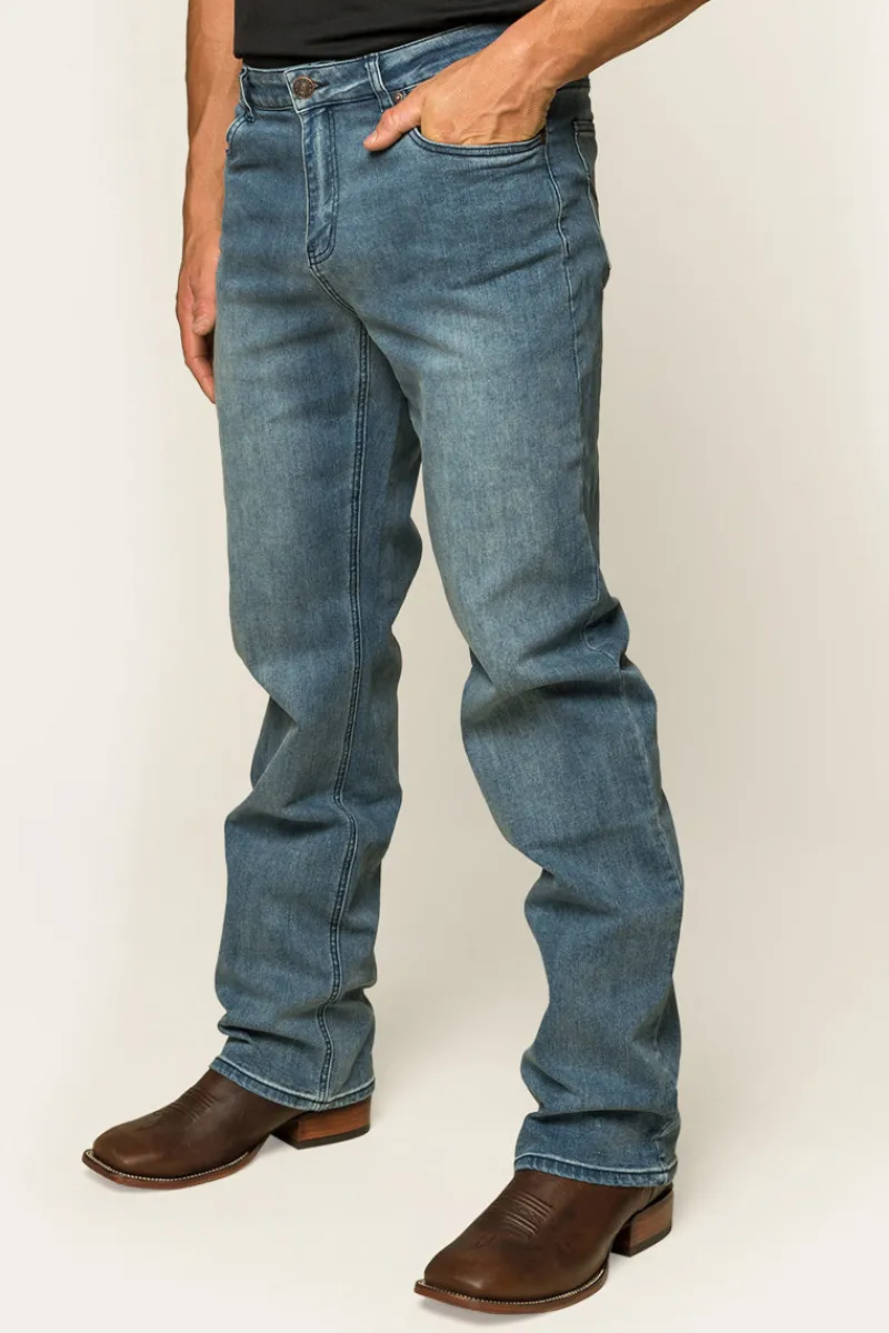 Online Ringers Western Sturt Mens Relaxed Leg Jeans - Light Blue