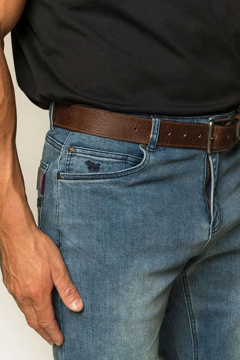 Online Ringers Western Sturt Mens Relaxed Leg Jeans - Light Blue