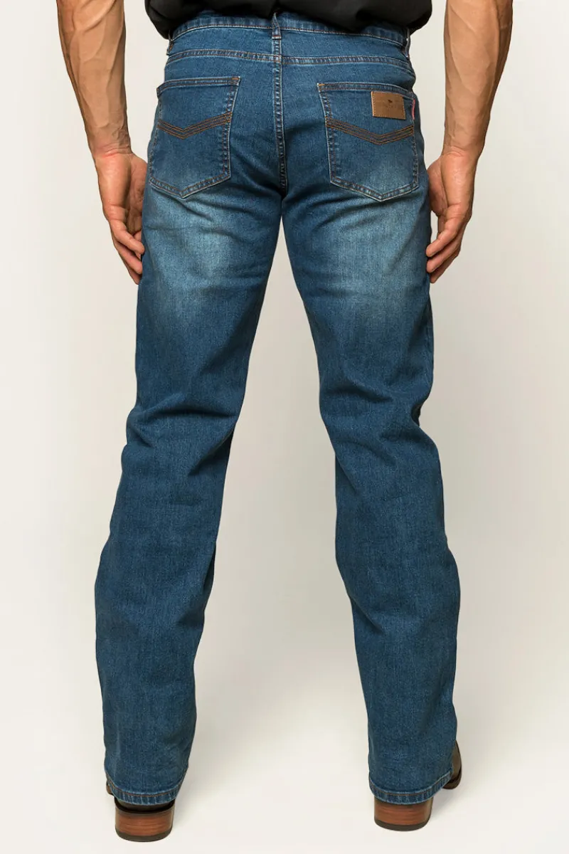 New Ringers Western Sturt Mens Relaxed Leg Jeans - Mid Blue