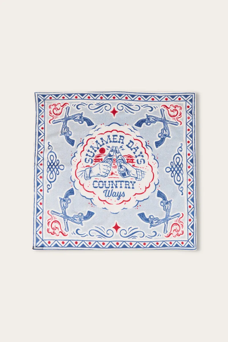 Best Ringers Western Summer Days Bandana Scarf - White