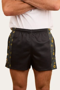 Clearance Ringers Western Sunflowers Footy Short - Black / Multi