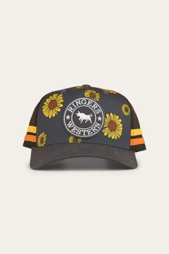 Best Ringers Western Sunflowers Trucker Cap - Black / Multi