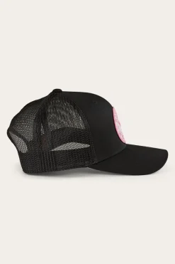 Online Ringers Western Tara Ponytail Trucker Cap - Black