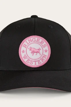 Online Ringers Western Tara Ponytail Trucker Cap - Black