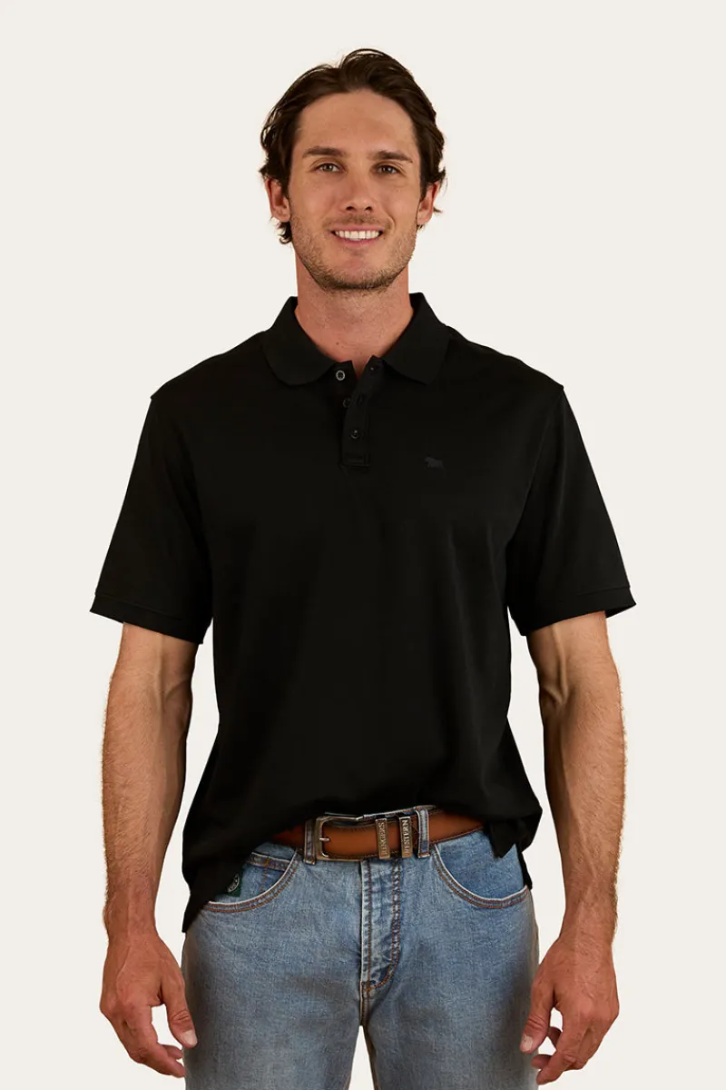 Ringers Western Tech Mens Polo - Black