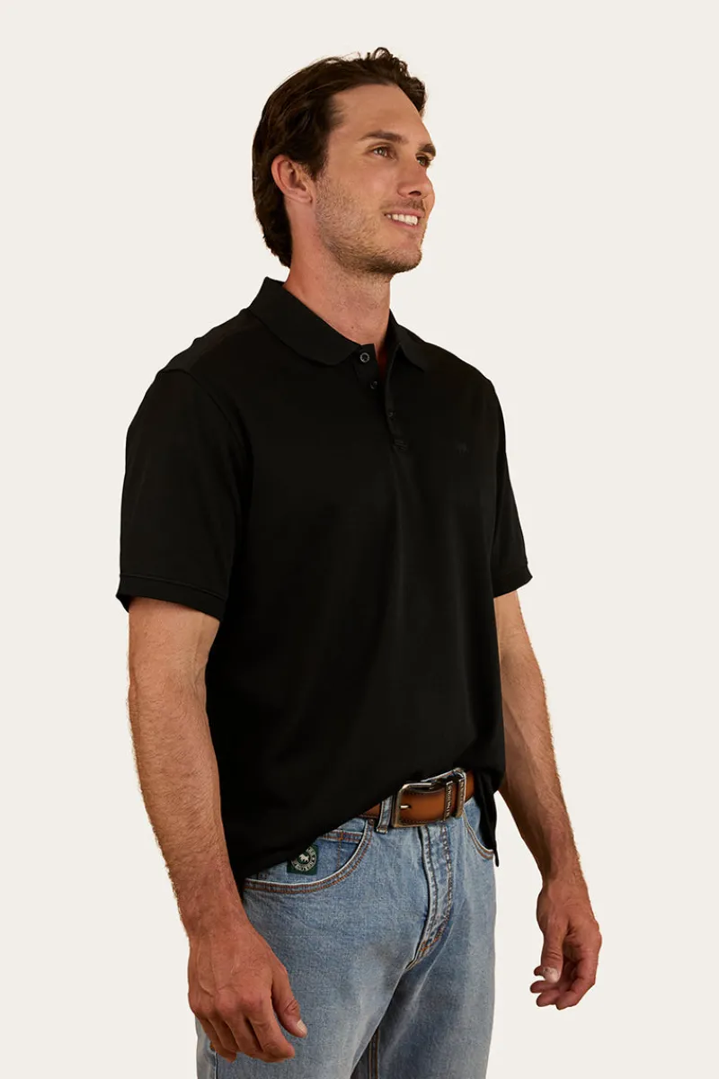Ringers Western Tech Mens Polo - Black