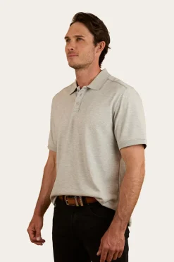 Clearance Ringers Western Tech Mens Polo - Grey Marle