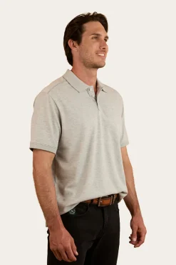 Clearance Ringers Western Tech Mens Polo - Grey Marle