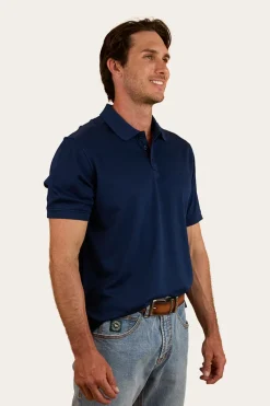 Clearance Ringers Western Tech Mens Polo - Navy