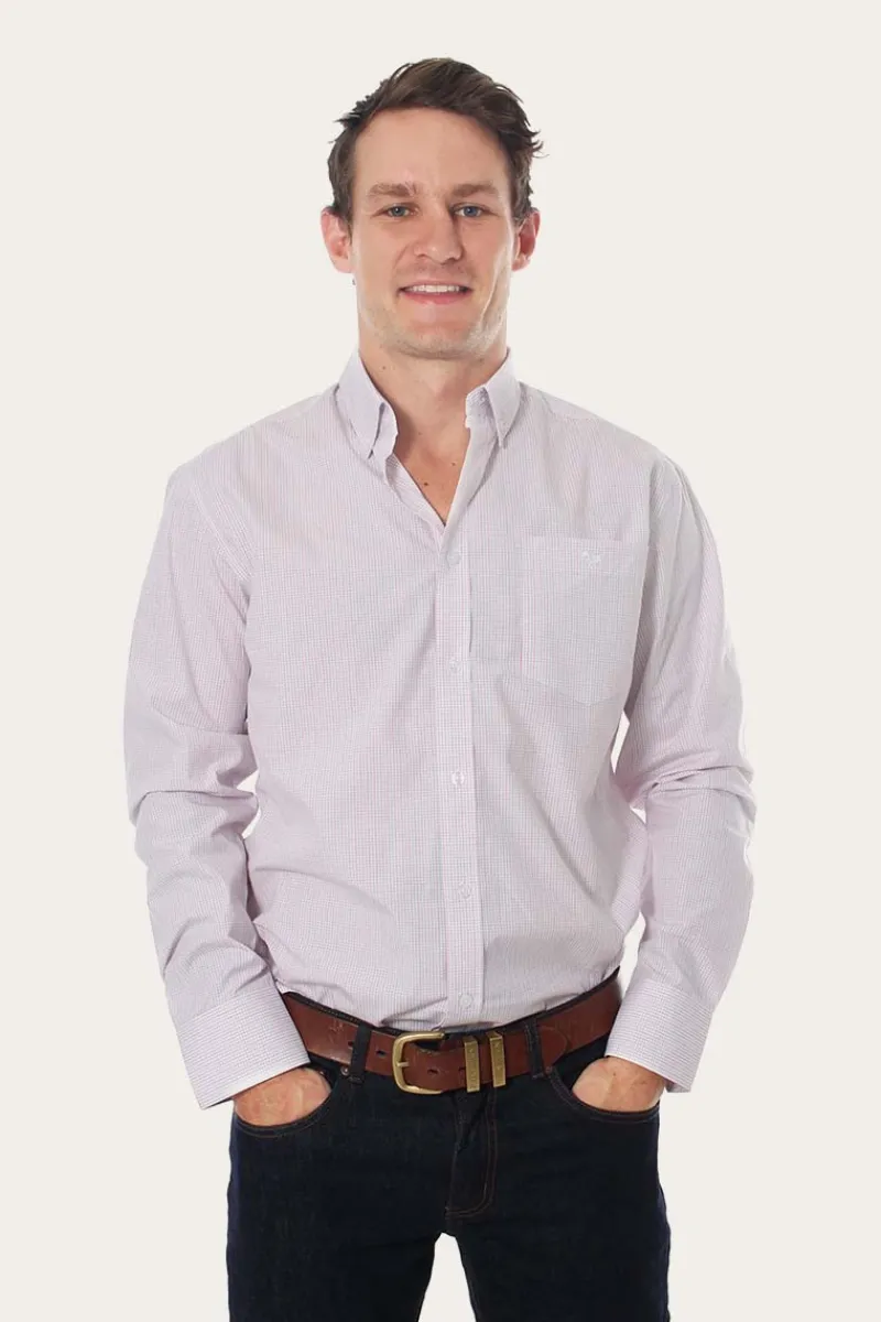 Online Ringers Western Territory Mens Check Dress Shirt - Red/Blue