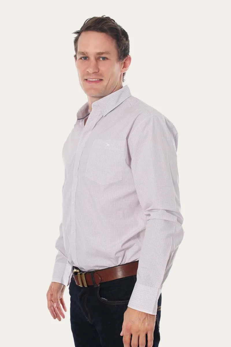 Online Ringers Western Territory Mens Check Dress Shirt - Red/Blue
