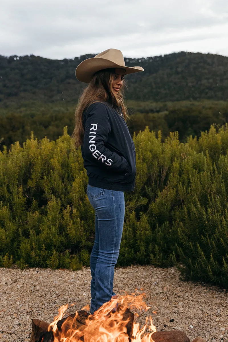 Best Ringers Western Tesbury Womens Jacket - Navy/White