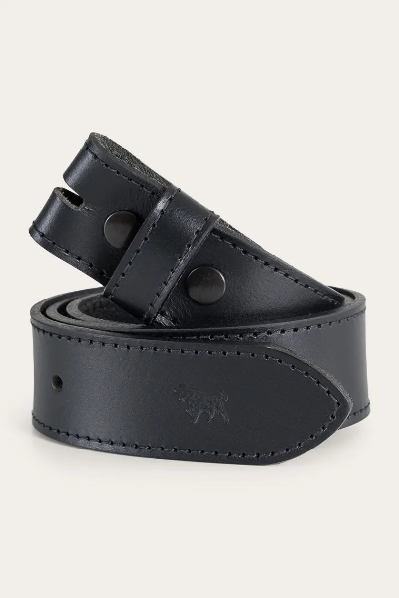 Discount Ringers Western Tibbs Leather Belt Strap - Black