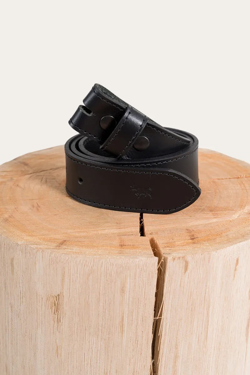 Discount Ringers Western Tibbs Leather Belt Strap - Black