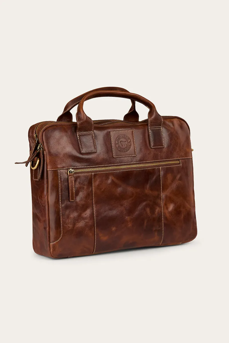 Clearance Ringers Western Toro Briefcase - Cognac