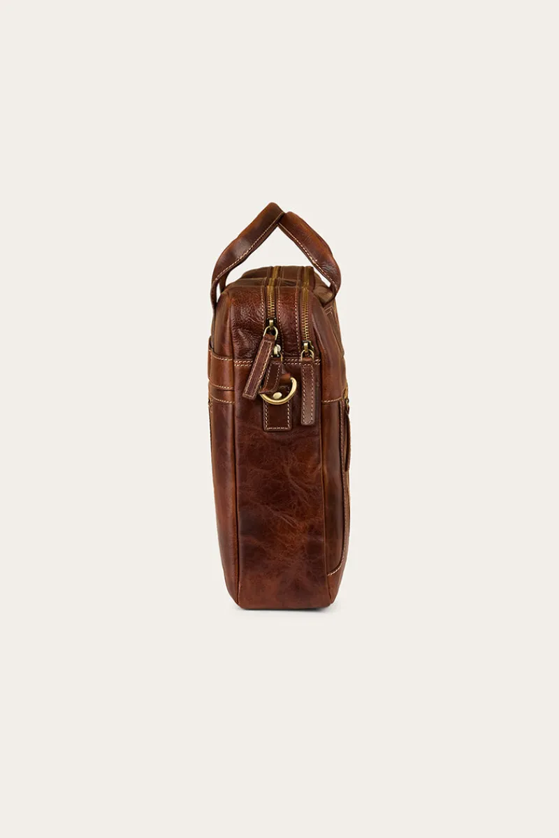 Clearance Ringers Western Toro Briefcase - Cognac