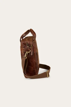 Clearance Ringers Western Toro Briefcase - Cognac