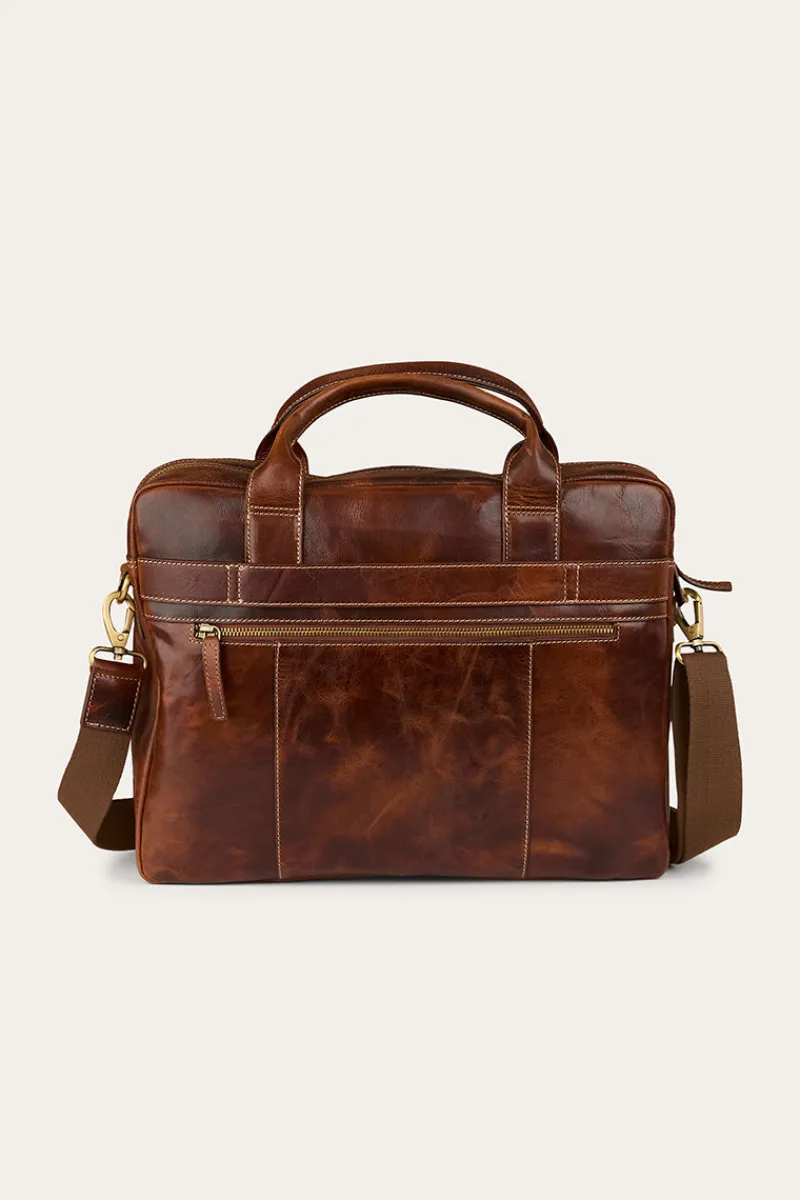 Clearance Ringers Western Toro Briefcase - Cognac