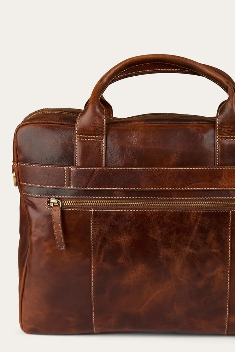 Clearance Ringers Western Toro Briefcase - Cognac