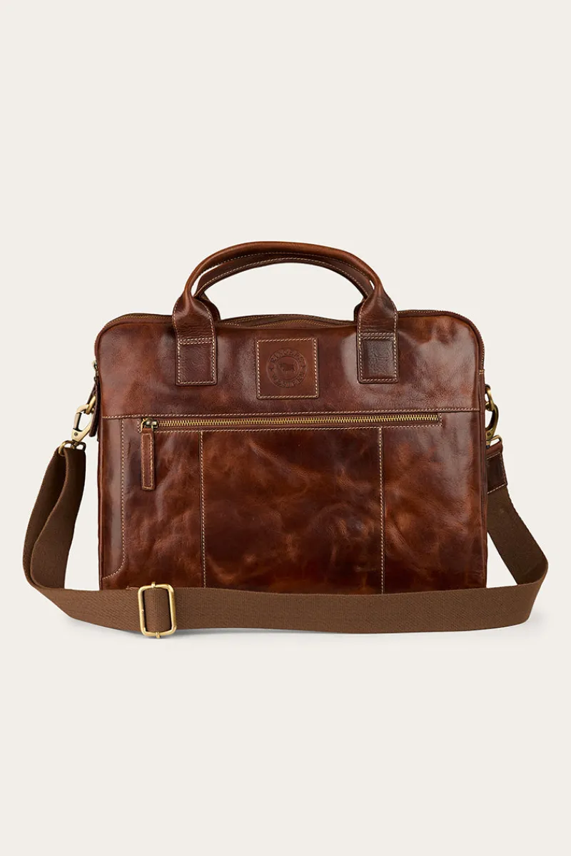 Clearance Ringers Western Toro Briefcase - Cognac
