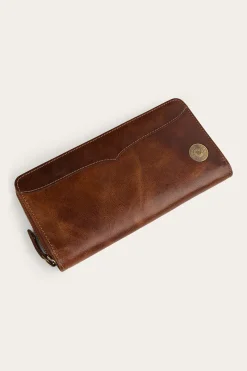 Clearance Ringers Western Toro Dama Zip Purse - Cognac
