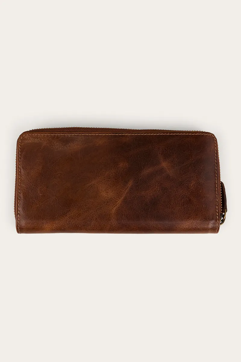 Clearance Ringers Western Toro Dama Zip Purse - Cognac