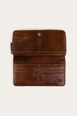 Clearance Ringers Western Toro Dama Zip Purse - Cognac