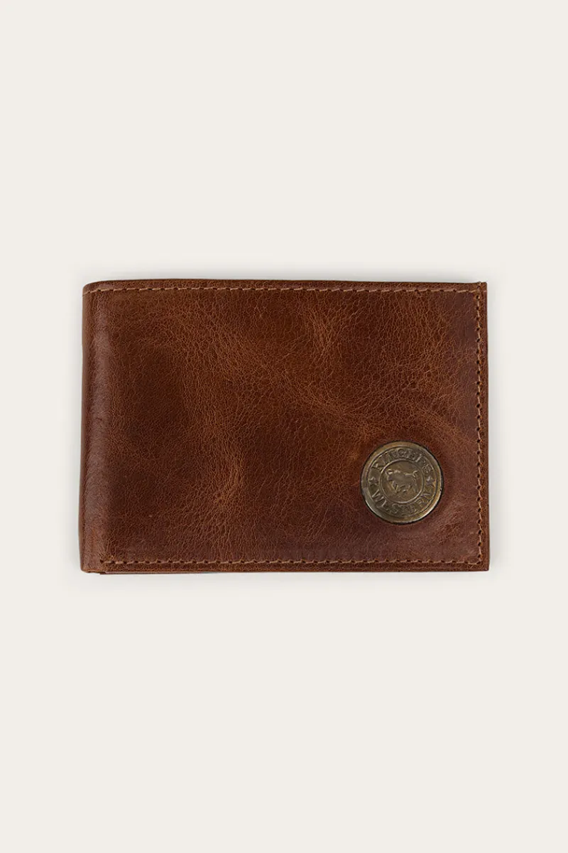 New Ringers Western Toro Slim Wallet - Cognac