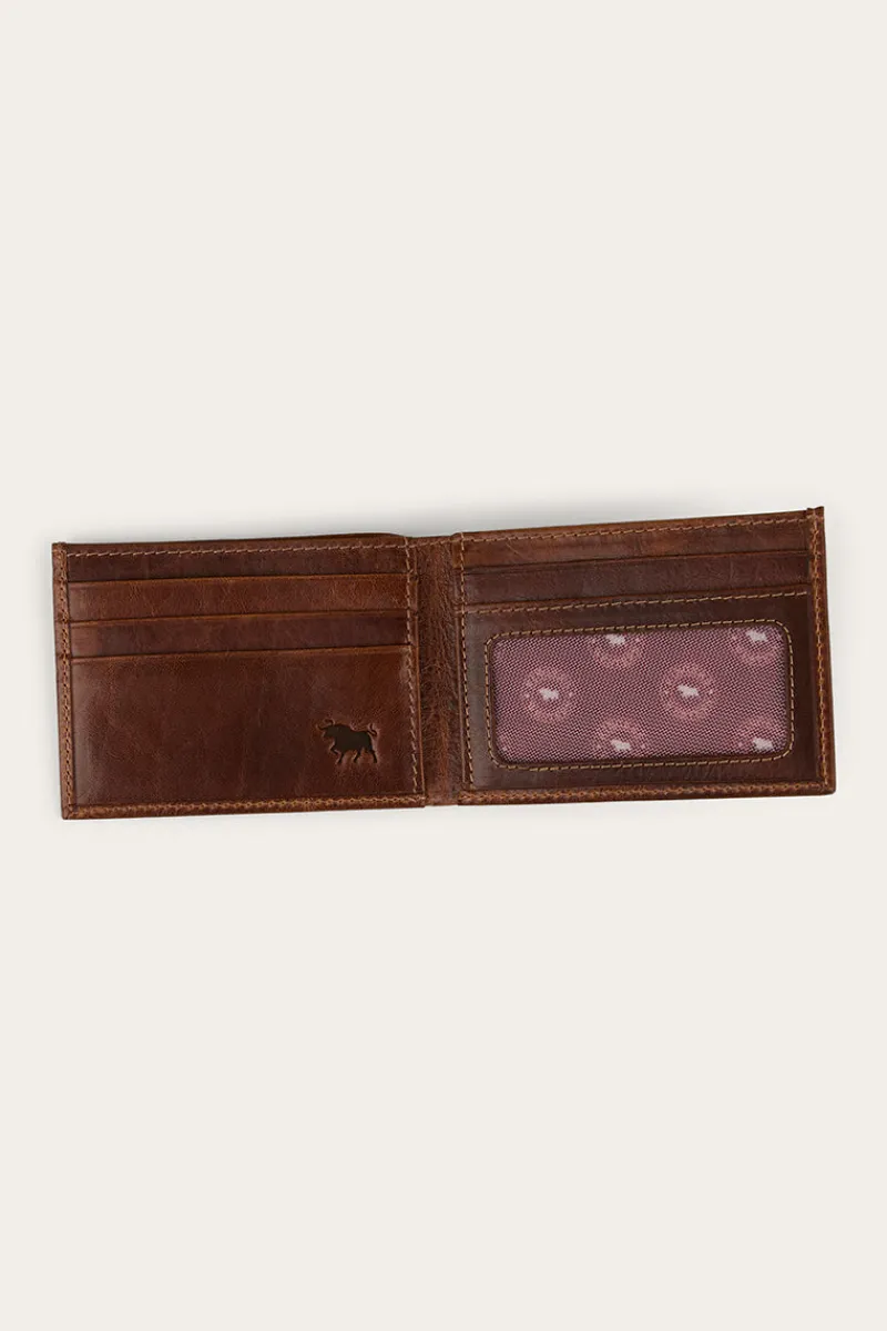 New Ringers Western Toro Slim Wallet - Cognac