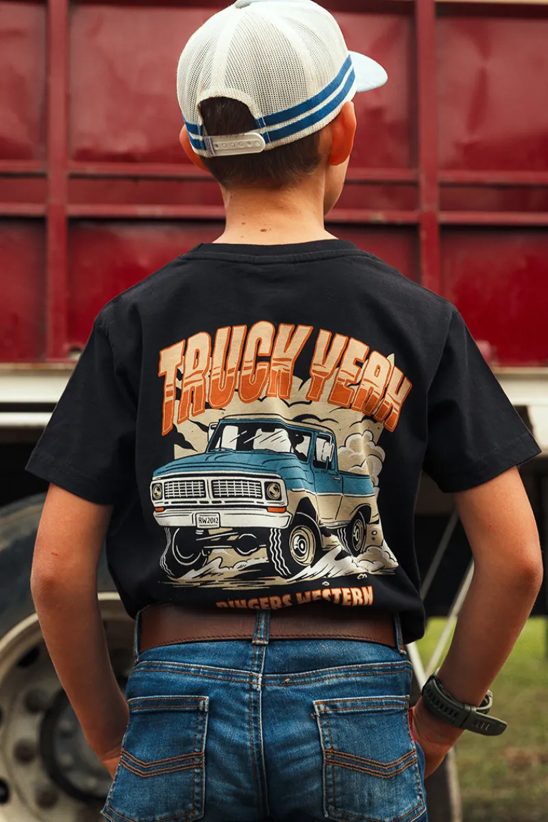 Discount Ringers Western Truck Yeah Boys Classic Fit T-Shirt - Black
