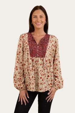 Clearance Ringers Western Twyla Womens Fashion Top - Off White