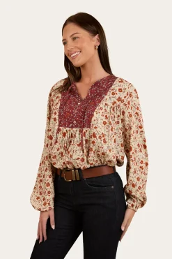 Clearance Ringers Western Twyla Womens Fashion Top - Off White