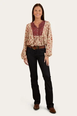 Clearance Ringers Western Twyla Womens Fashion Top - Off White