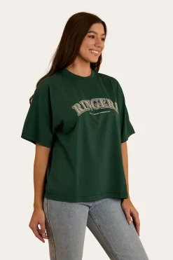 Discount Ringers Western Varsity Womens Oversized T-Shirt - Pine