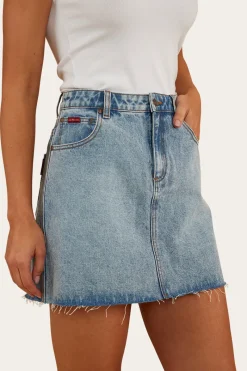 Discount Ringers Western Venice Womens Denim Skirt - Light Wash Blue