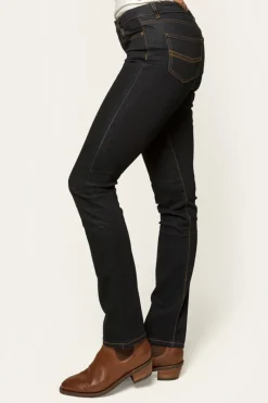 Discount Ringers Western Victoria Womens Mid-Rise Straight-Leg Jeans - Dark Blue
