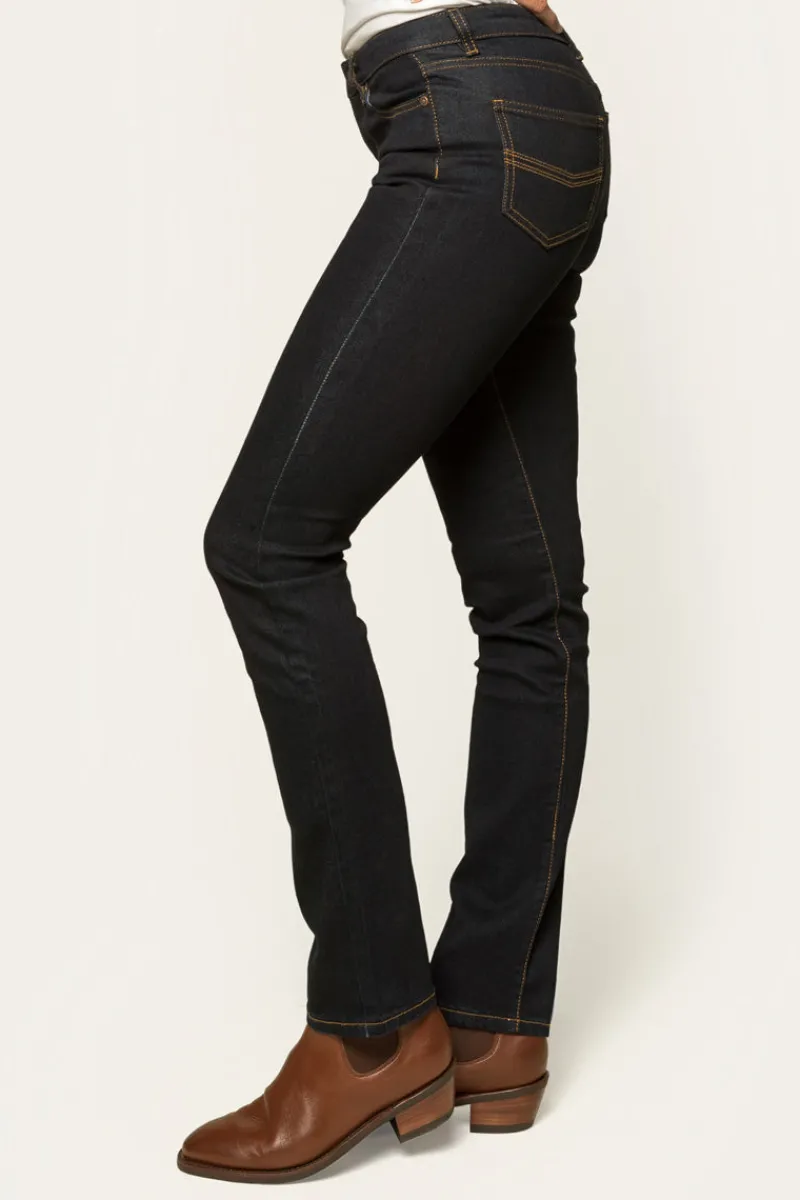 Discount Ringers Western Victoria Womens Mid-Rise Straight-Leg Jeans - Dark Blue