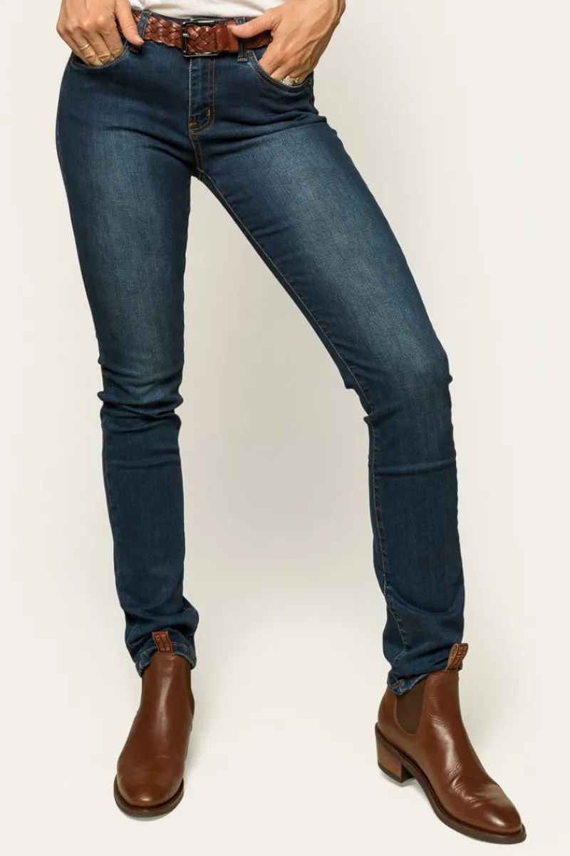 Best Ringers Western Victoria Womens Mid-Rise Straight-Leg Jeans - Classic Blue