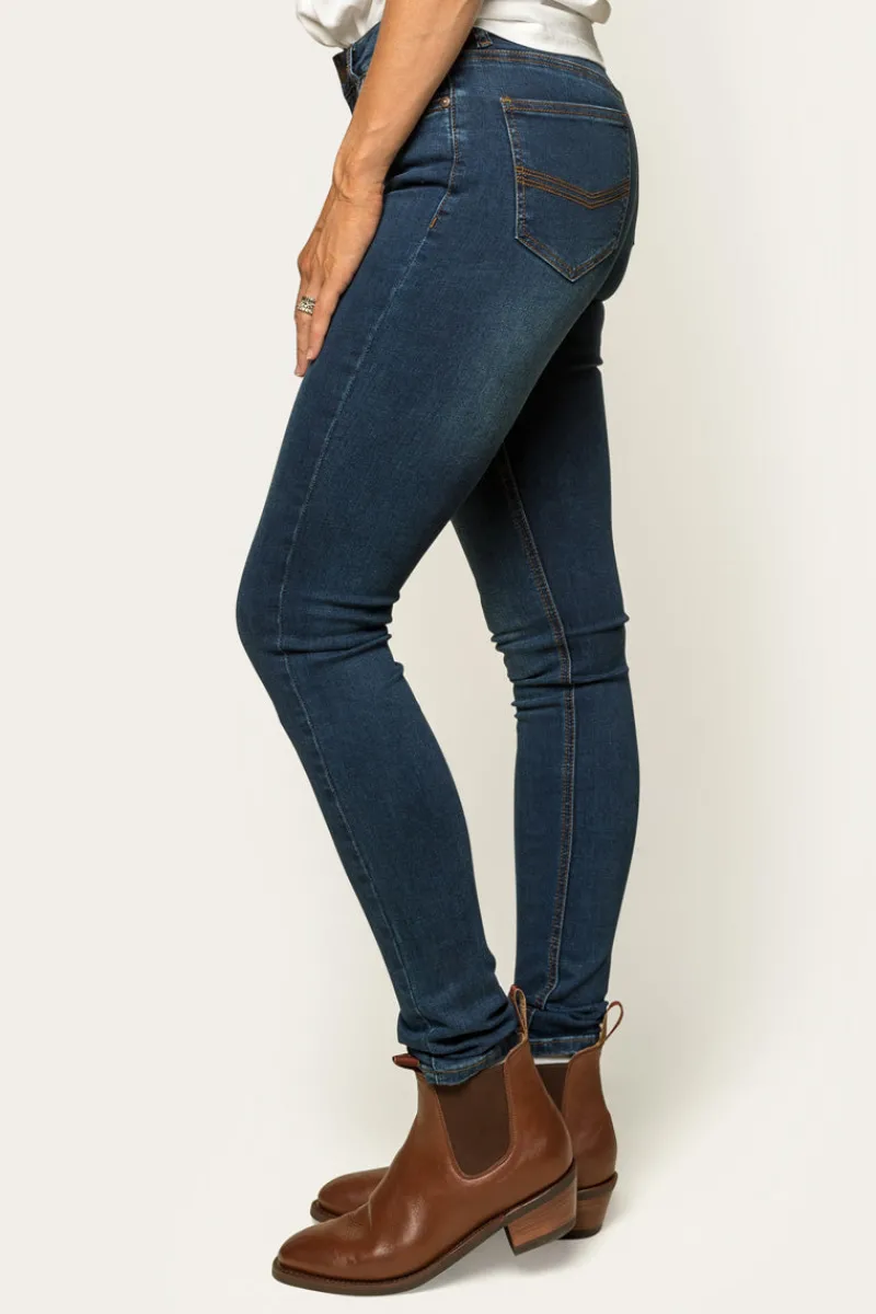 Best Ringers Western Victoria Womens Mid-Rise Straight-Leg Jeans - Classic Blue
